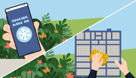 Air source heat pumps maintenance in spring summer