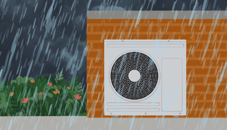 Air source heat pumps maintenance - storm protection