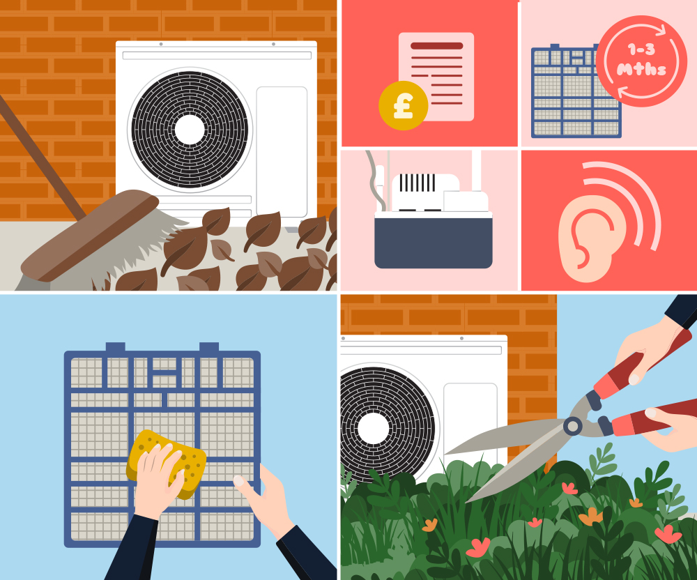 How to maintain an air source heat pump at home