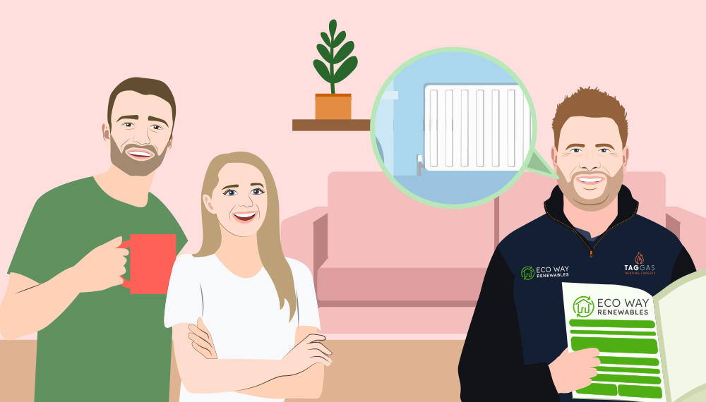 Home visit about a heat pump installation UK