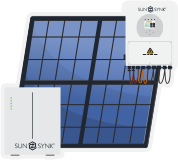 Solar and battery storage icon